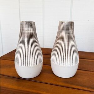 Ribbed Ceramic Vases